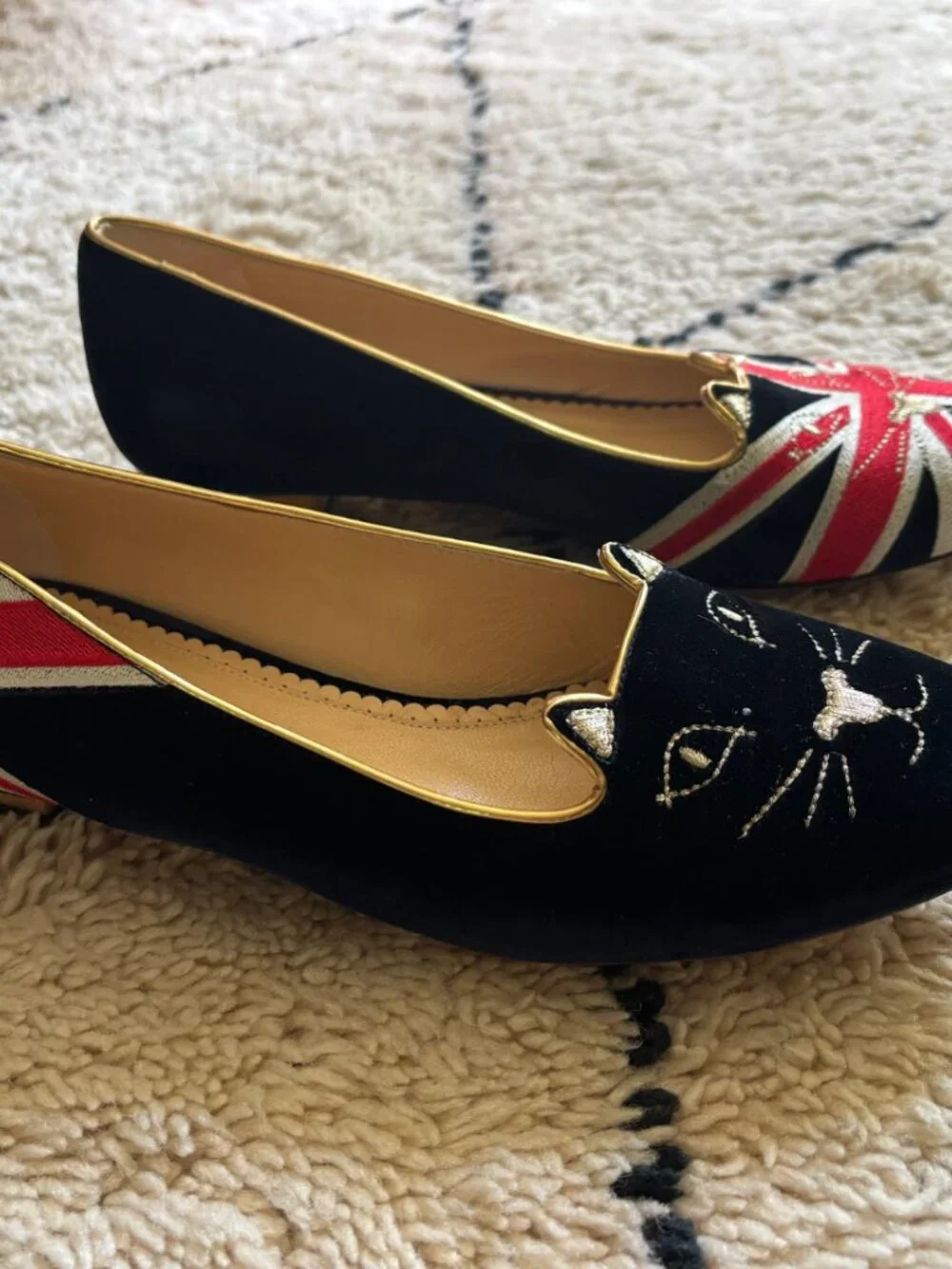 Charlotte Olympia British kitty flats -- limited edition -- size 37.5